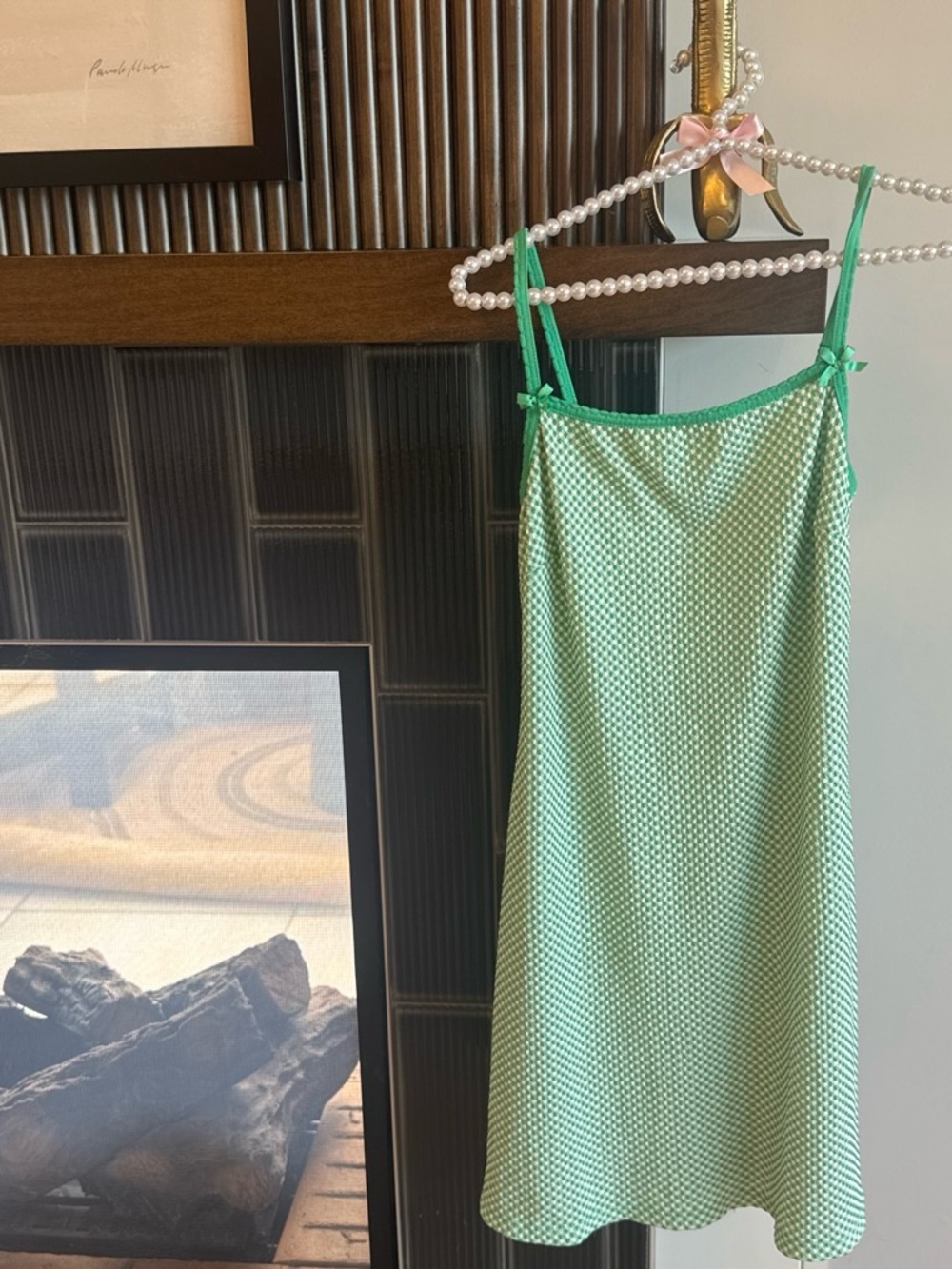 wild fable Green Gingham Mini Dress